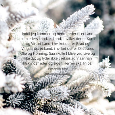 Picture 07 - 2 Kongebog 18:32 DA1871 - indtil jeg kommer og henter eder til et Land som - Bible Verse Picture