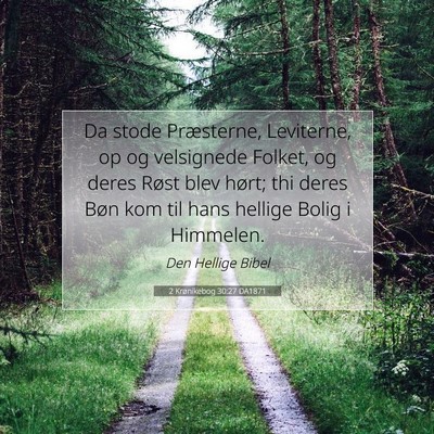 Picture 07 - 2 Krønikebog 30:27 DA1871 - Da stode Præsterne, Leviterne, op og velsignede - Bible Verse Picture
