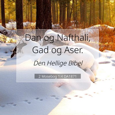 Picture 07 - 2 Mosebog 1:4 DA1871 - Dan og Nafthali, Gad og - Bible Verse Picture