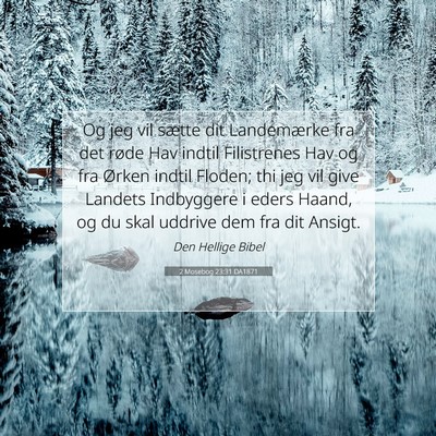 Picture 07 - 2 Mosebog 23:31 DA1871 - Og jeg vil sætte dit Landemærke fra det røde - Bible Verse Picture