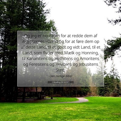Picture 07 - 2 Mosebog 3:8 DA1871 - Og jeg er nedfaren for at redde dem af - Bible Verse Picture
