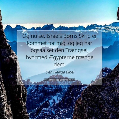 Picture 07 - 2 Mosebog 3:9 DA1871 - Og nu se, Israels Børns Skrig er kommet for mig, - Bible Verse Picture
