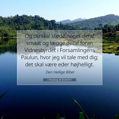 Picture 07 - 2 Mosebog 30:36 DA1871 - Og du skal støde noget deraf smaat og lægge - Bible Verse Picture