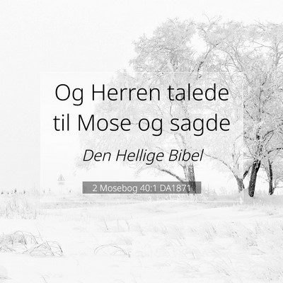 Picture 07 - 2 Mosebog 40:1 DA1871 - Og Herren talede til Mose og - Bible Verse Picture