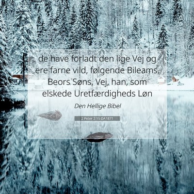 Picture 07 - 2 Peter 2:15 DA1871 - de have forladt den lige Vej og ere farne vild, - Bible Verse Picture