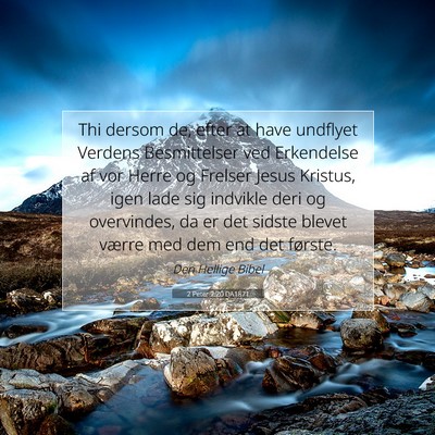 Picture 07 - 2 Peter 2:20 DA1871 - Thi dersom de, efter at have undflyet Verdens - Bible Verse Picture