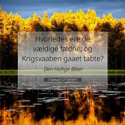 Picture 07 - 2 Samuel 1:27 DA1871 - Hvorledes ere de vældige faldne, og Krigsvaaben - Bible Verse Picture