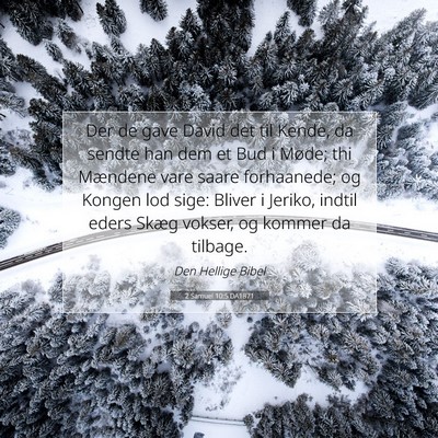 Picture 07 - 2 Samuel 10:5 DA1871 - Der de gave David det til Kende, da sendte han - Bible Verse Picture