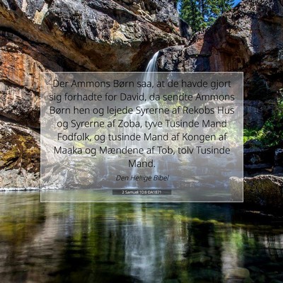 Picture 07 - 2 Samuel 10:6 DA1871 - Der Ammons Børn saa, at de havde gjort sig - Bible Verse Picture