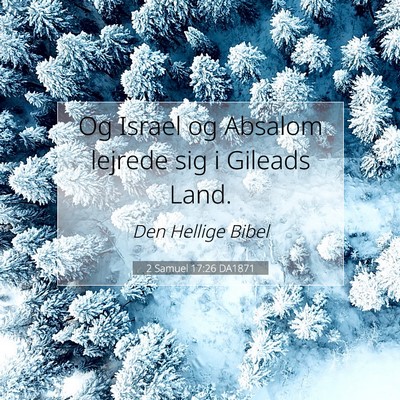 Picture 07 - 2 Samuel 17:26 DA1871 - Og Israel og Absalom lejrede sig i Gileads - Bible Verse Picture
