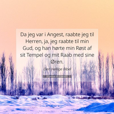 Picture 07 - 2 Samuel 22:7 DA1871 - Da jeg var i Angest, raabte jeg til Herren, ja, - Bible Verse Picture