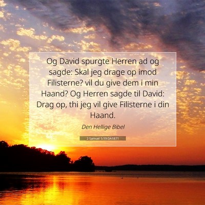 Picture 07 - 2 Samuel 5:19 DA1871 - Og David spurgte Herren ad og sagde: Skal jeg - Bible Verse Picture