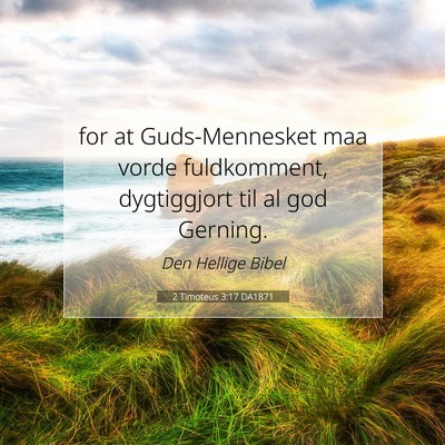 Picture 07 - 2 Timoteus 3:17 DA1871 - for at Guds-Mennesket maa vorde fuldkomment, - Bible Verse Picture