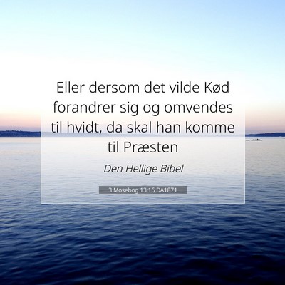 Picture 07 - 3 Mosebog 13:16 DA1871 - Eller dersom det vilde Kød forandrer sig og - Bible Verse Picture