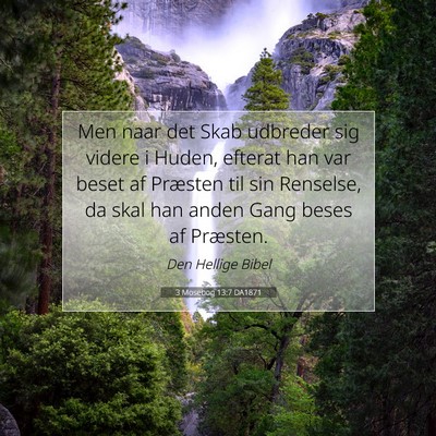 Picture 07 - 3 Mosebog 13:7 DA1871 - Men naar det Skab udbreder sig videre i Huden, - Bible Verse Picture