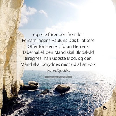 Picture 07 - 3 Mosebog 17:4 DA1871 - og ikke fører den frem for Forsamlingens Pauluns - Bible Verse Picture