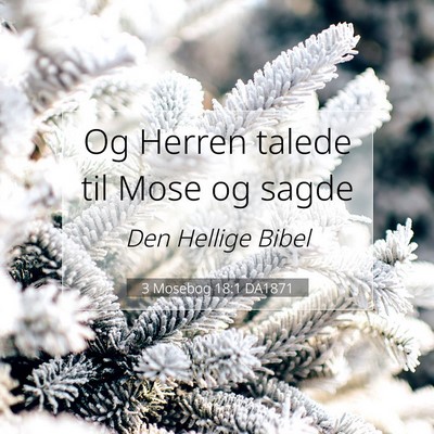 Picture 07 - 3 Mosebog 18:1 DA1871 - Og Herren talede til Mose og - Bible Verse Picture