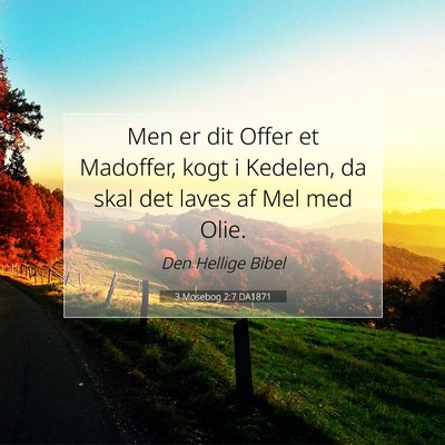 Picture 07 - 3 Mosebog 2:7 DA1871 - Men er dit Offer et Madoffer, kogt i Kedelen, da - Bible Verse Picture