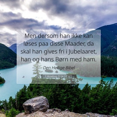 Picture 07 - 3 Mosebog 25:54 DA1871 - Men dersom han ikke kan løses paa disse Maader, - Bible Verse Picture