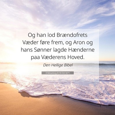 Picture 07 - 3 Mosebog 8:18 DA1871 - Og han lod Brændofrets Væder føre frem, og - Bible Verse Picture
