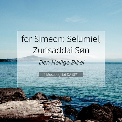 Picture 07 - 4 Mosebog 1:6 DA1871 - for Simeon: Selumiel, Zurisaddai - Bible Verse Picture