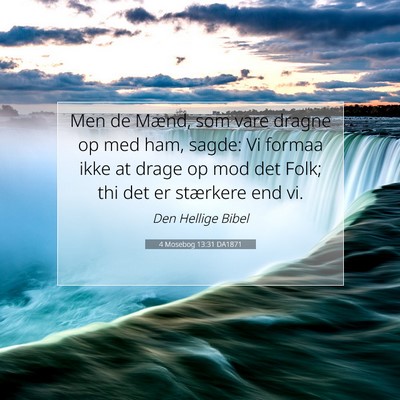 Picture 07 - 4 Mosebog 13:31 DA1871 - Men de Mænd, som vare dragne op med ham, sagde: - Bible Verse Picture