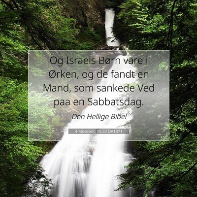 Picture 07 - 4 Mosebog 15:32 DA1871 - Og Israels Børn vare i Ørken, og de fandt en - Bible Verse Picture