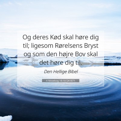 Picture 07 - 4 Mosebog 18:18 DA1871 - Og deres Kød skal høre dig til; ligesom - Bible Verse Picture