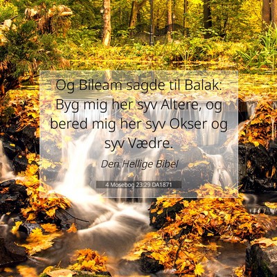 Picture 07 - 4 Mosebog 23:29 DA1871 - Og Bileam sagde til Balak: Byg mig her syv - Bible Verse Picture