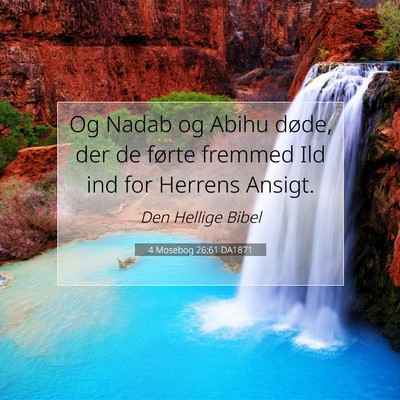 Picture 07 - 4 Mosebog 26:61 DA1871 - Og Nadab og Abihu døde, der de førte fremmed - Bible Verse Picture
