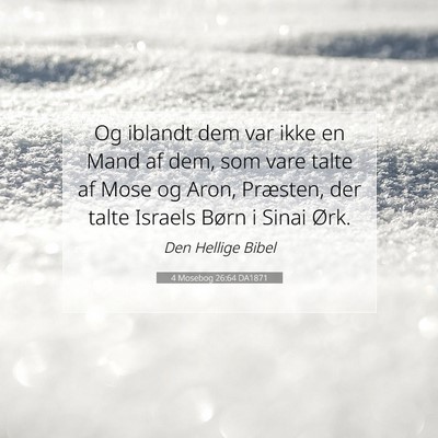 Picture 07 - 4 Mosebog 26:64 DA1871 - Og iblandt dem var ikke en Mand af dem, som vare - Bible Verse Picture