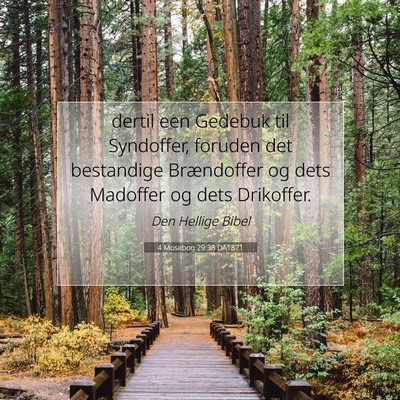 Picture 07 - 4 Mosebog 29:38 DA1871 - dertil een Gedebuk til Syndoffer, foruden det - Bible Verse Picture