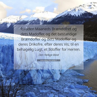 Picture 07 - 4 Mosebog 29:6 DA1871 - foruden Maaneds Brændofret og dets Madoffer, og - Bible Verse Picture