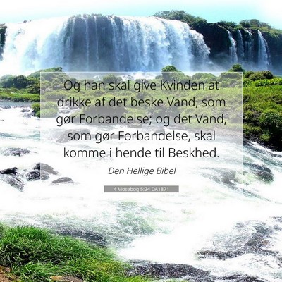 Picture 07 - 4 Mosebog 5:24 DA1871 - Og han skal give Kvinden at drikke af det beske - Bible Verse Picture