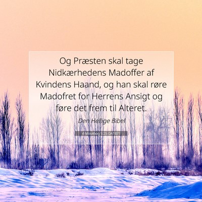 Picture 07 - 4 Mosebog 5:25 DA1871 - Og Præsten skal tage Nidkærhedens Madoffer af - Bible Verse Picture