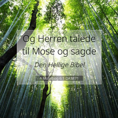 Picture 07 - 4 Mosebog 6:1 DA1871 - Og Herren talede til Mose og - Bible Verse Picture