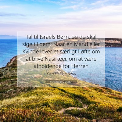 Picture 07 - 4 Mosebog 6:2 DA1871 - Tal til Israels Børn, og du skal sige til dem: - Bible Verse Picture