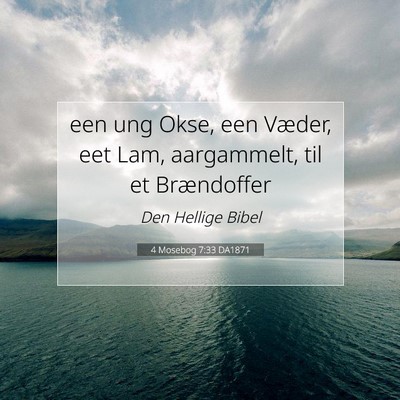Picture 07 - 4 Mosebog 7:33 DA1871 - een ung Okse, een Væder, eet Lam, aargammelt, - Bible Verse Picture