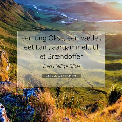 Picture 07 - 4 Mosebog 7:45 DA1871 - een ung Okse, een Væder, eet Lam, aargammelt, - Bible Verse Picture