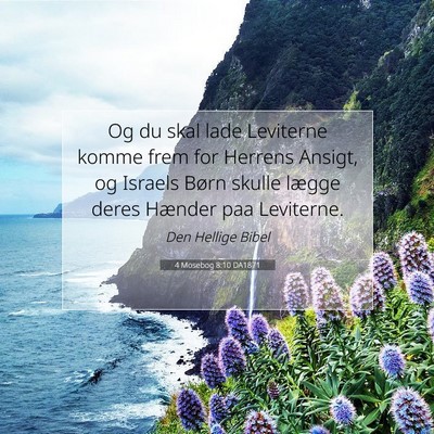 Picture 07 - 4 Mosebog 8:10 DA1871 - Og du skal lade Leviterne komme frem for Herrens - Bible Verse Picture