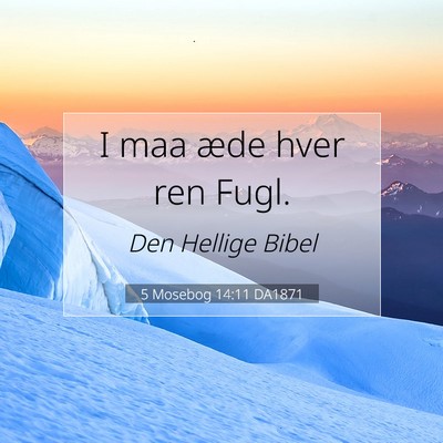 Picture 07 - 5 Mosebog 14:11 DA1871 - I maa æde hver ren - Bible Verse Picture