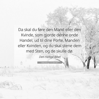 Picture 07 - 5 Mosebog 17:5 DA1871 - Da skal du føre den Mand eller den Kvinde, som - Bible Verse Picture