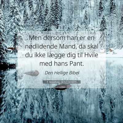 Picture 07 - 5 Mosebog 24:12 DA1871 - Men dersom han er en nødlidende Mand, da skal du - Bible Verse Picture