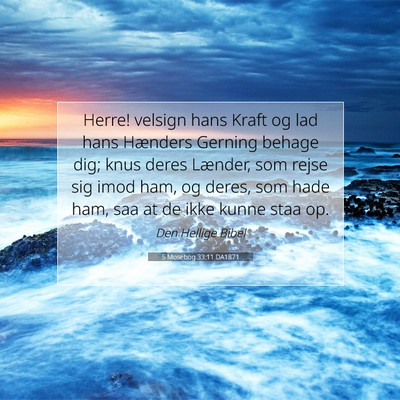 Picture 07 - 5 Mosebog 33:11 DA1871 - Herre! velsign hans Kraft og lad hans Hænders - Bible Verse Picture