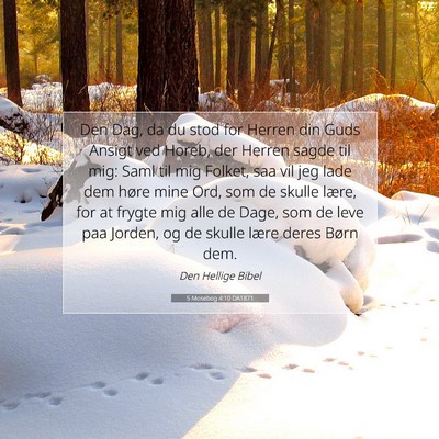 Picture 07 - 5 Mosebog 4:10 DA1871 - Den Dag, da du stod for Herren din Guds Ansigt - Bible Verse Picture