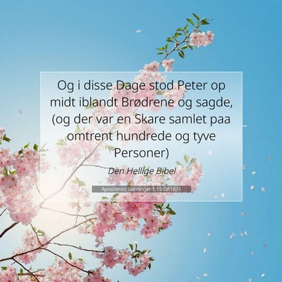 Picture 07 - Apostlenes Gerninger 1:15 DA1871 - Og i disse Dage stod Peter op midt iblandt - Bible Verse Picture