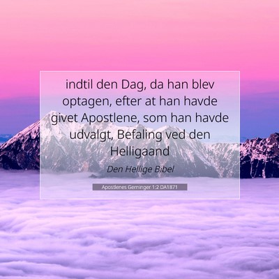 Picture 07 - Apostlenes Gerninger 1:2 DA1871 - indtil den Dag, da han blev optagen, efter at han - Bible Verse Picture