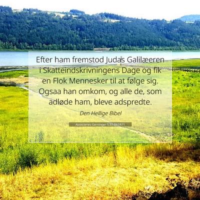 Picture 07 - Apostlenes Gerninger 5:37 DA1871 - Efter ham fremstod Judas Galilæeren i - Bible Verse Picture