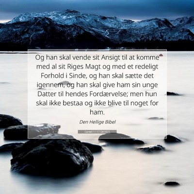 Picture 07 - Daniel 11:17 DA1871 - Og han skal vende sit Ansigt til at komme med al - Bible Verse Picture