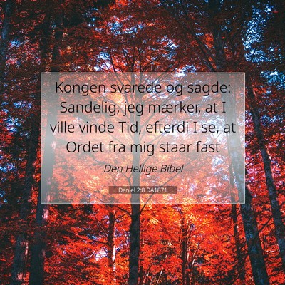 Picture 07 - Daniel 2:8 DA1871 - Kongen svarede og sagde: Sandelig, jeg mærker, - Bible Verse Picture
